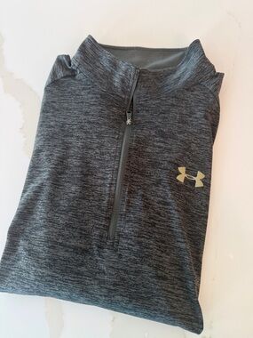 Under Armour Men's Dark Gray Heather Quarter Zip Pullover